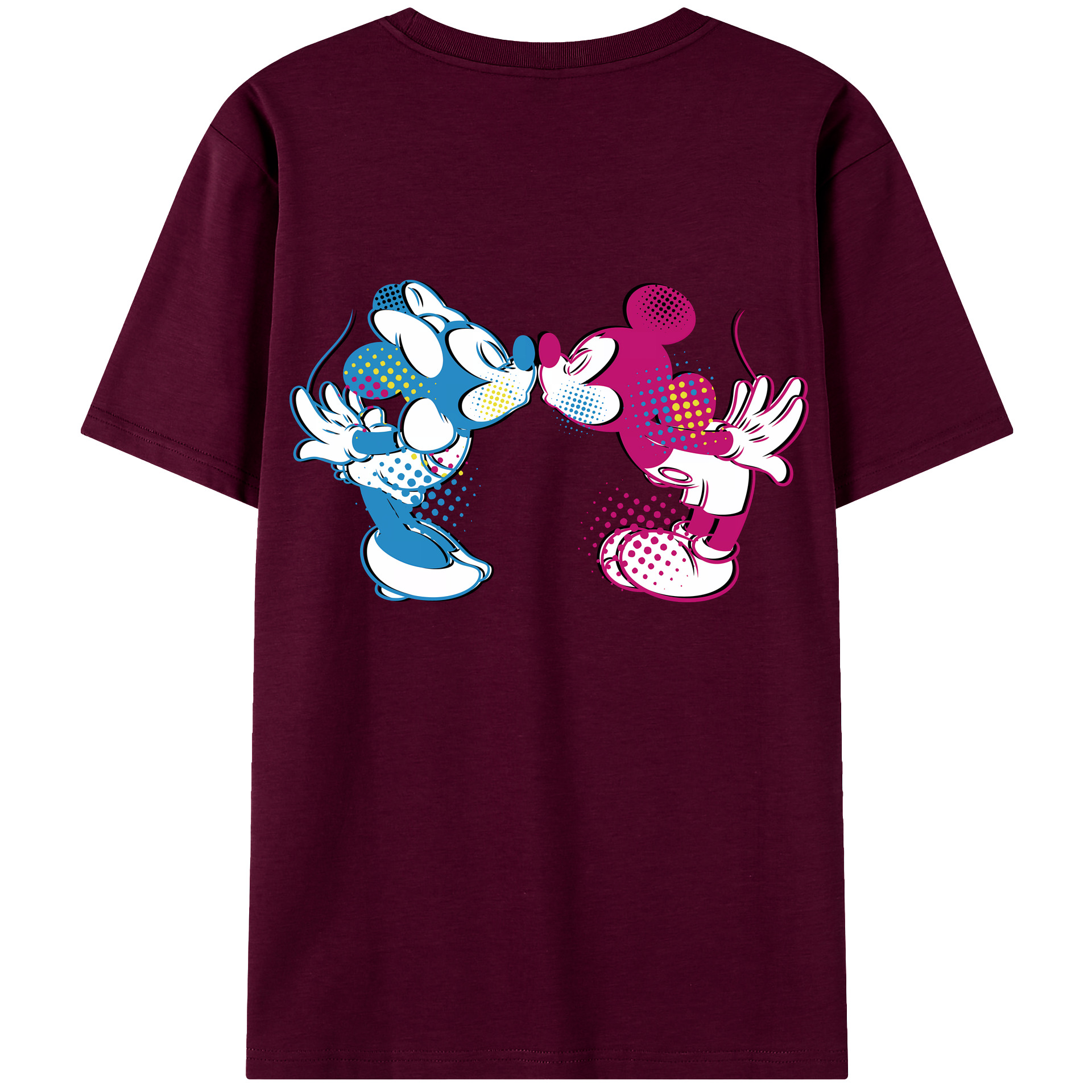 （画像用） ミッキーマウス Mickey Mouse レディース半袖Tシャツ(バックプリント)